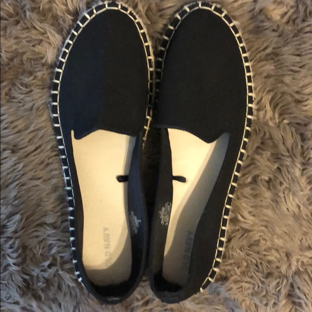 Black espadrilles slip on